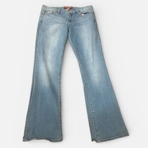 Lucky Brand Womens Lola Boot Cut Light Blue Jeans Size 12 / 31 Long Mid-rise